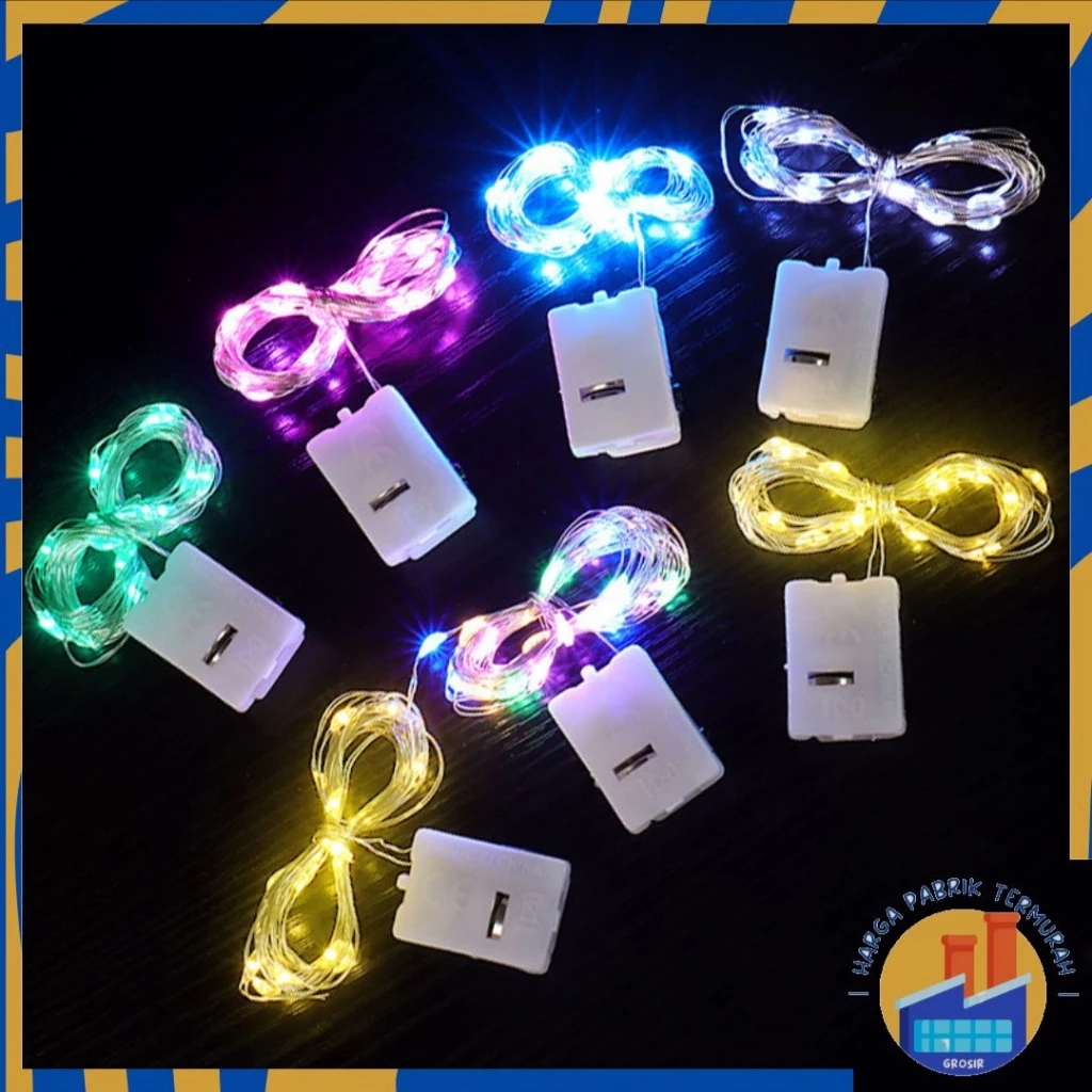 HPT Lampu Tumblr Kawat Mini 1 2 3 5 Meter Lampu Hias Dekorasi Gift Box Bucket Bunga Balon Fairy Light Led Murah