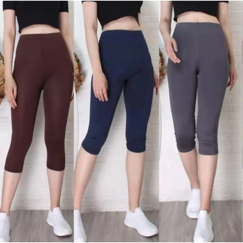 Celana Legging 7/8 Tebal Lembut Halus Spandek Premium Leging Lari Wanita Lejing Olahraga Wanita Sport Leging Spandek Halus