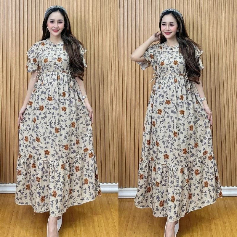 dress rayon viscose dress kekinian dress viral dress