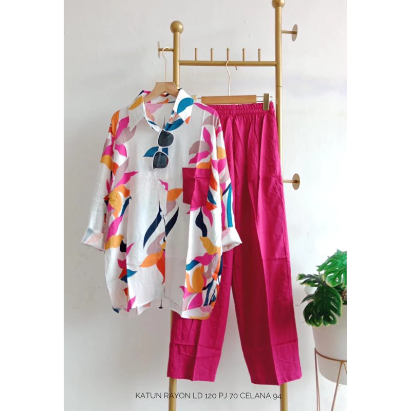 ONESET KATUN RAYON VISCOSE PREMIUM HQ/SETELAN WANITA TERKINI/ONESET DAILY/ONESET JUMBO