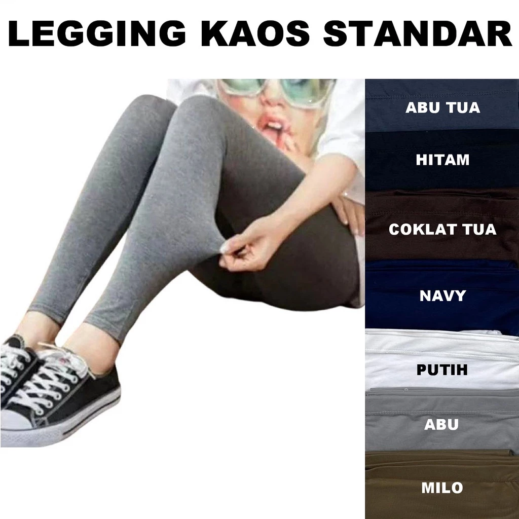 Legging Wanita Kaos Soft Rayon Premium Legging Standar dan Jumbo Leggin Olahraga Celana Inner Panjang Kaos Celana Legging Olahraga Wanita